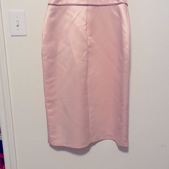 Pink Spaghetti strapped dress with some purple stripes, - Picture 5 of 5